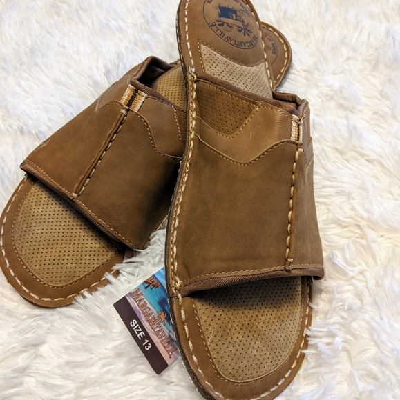 margaritaville leather slides